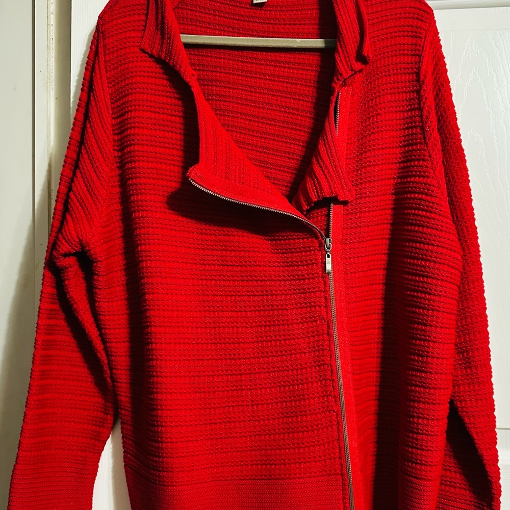 Coldwater Creek Vibrant Red Knit Top
